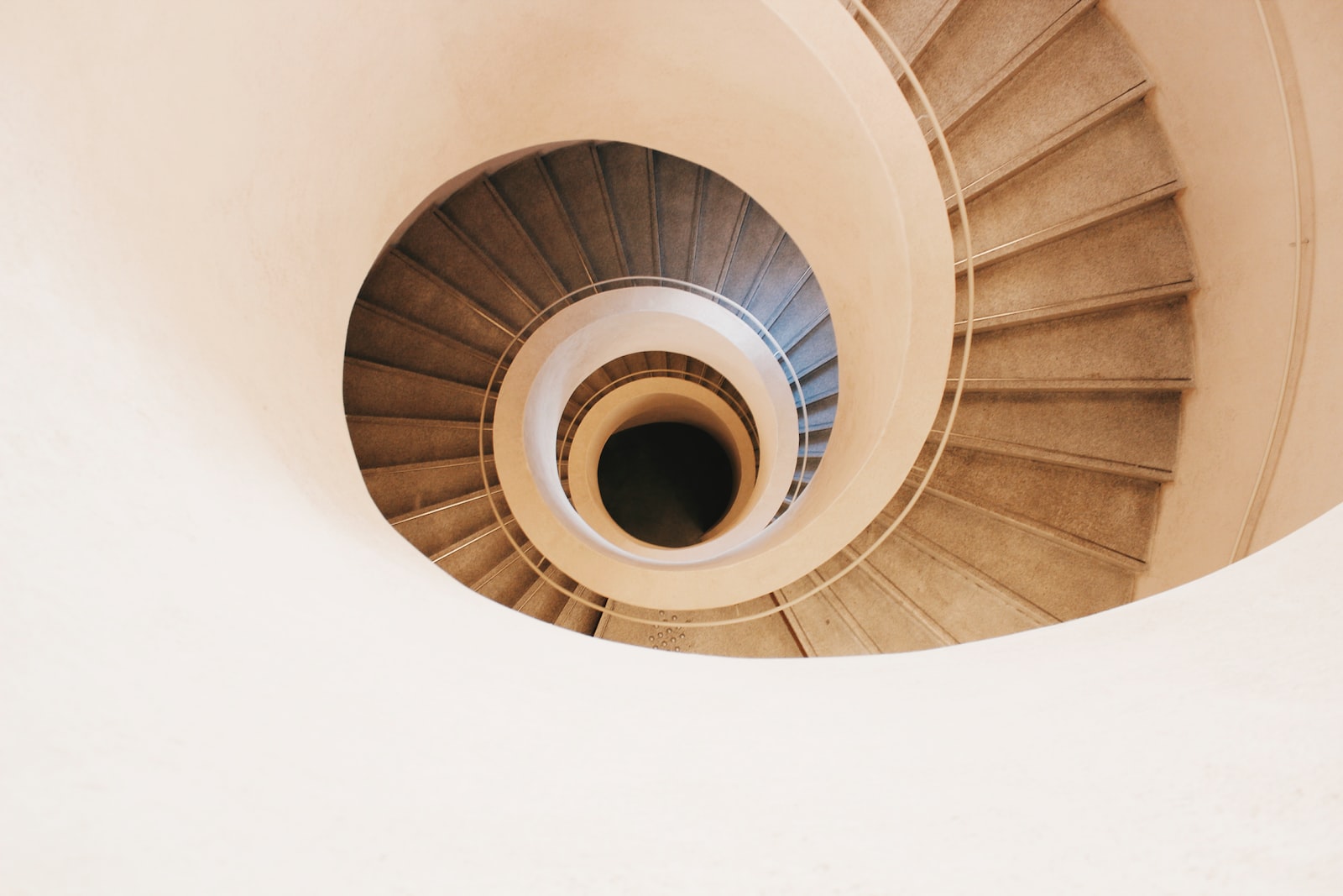 brown spiral stair